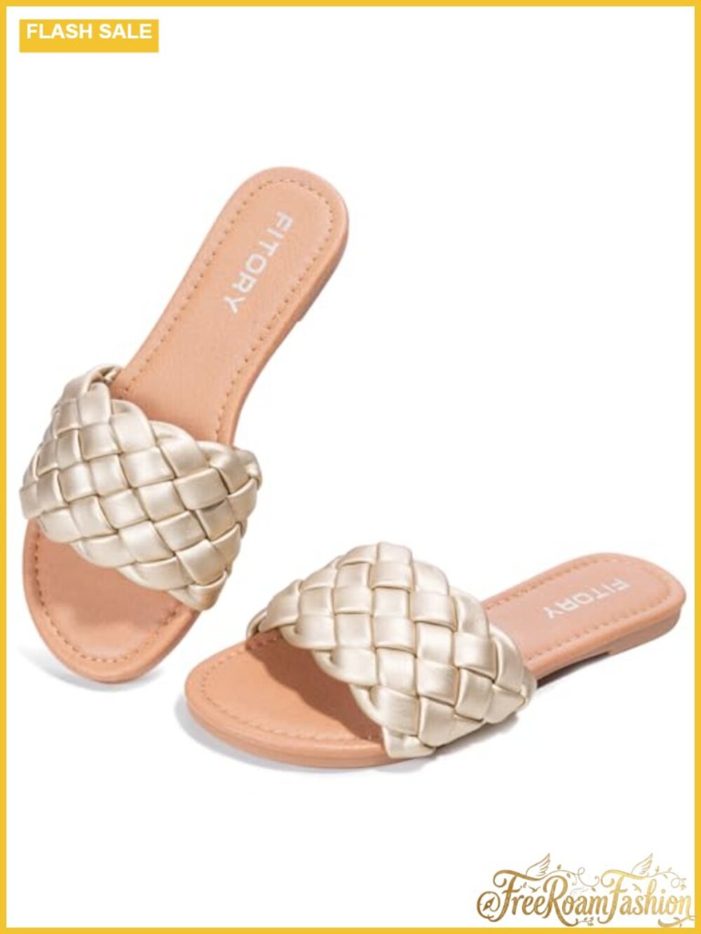 Faux Leather Open Toe Slip On Slide Sandals Flat Casual Comfort